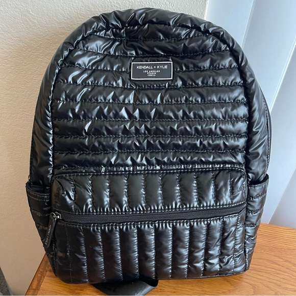 Kendall + Kylie Black Puffer Backpack - Picture 1 of 16